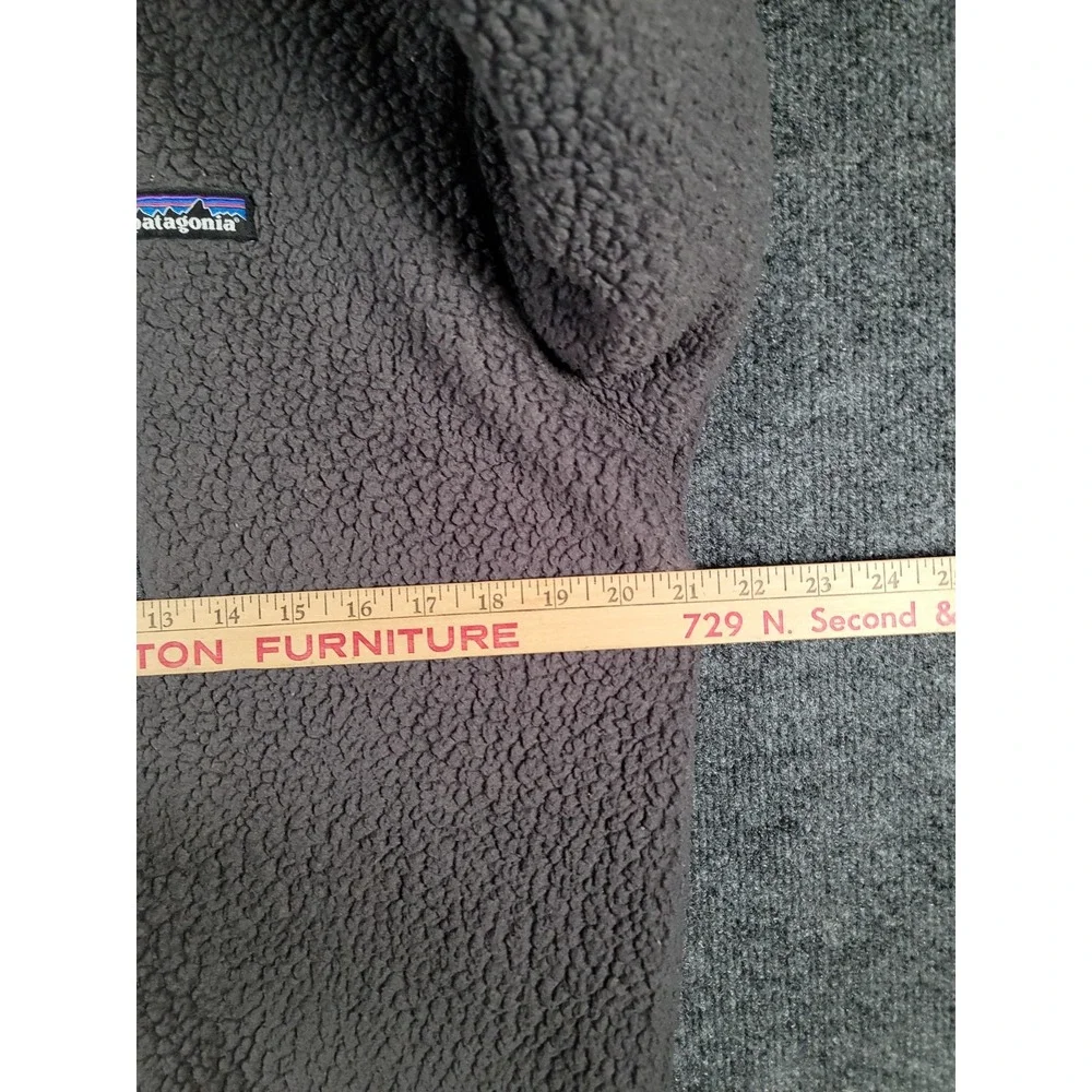 Patagonia Retro Pile 1/4 Zip Fleece Jacket Mens Medium Gray Pullover Sweater